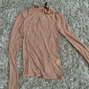 Sheer Pearl stud blouse